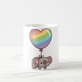 Cute Koala Bear and Rainbow Balloon コーヒーマグカップ (中央)