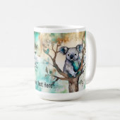 Cute Koala Bear Mug in Tree – Personalize コーヒーマグカップ (正面右)