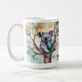 Cute Koala Bear Mug in Tree – Personalize コーヒーマグカップ (左)