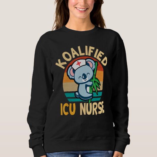 Cute Koala Bears Intensive Care Unit Koalified ICU スウェットシャツ (正面)