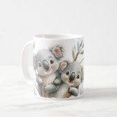 Cute Koala Bears Mug with Message, Funny Gift コーヒーマグカップ (正面左)