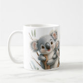 Cute Koala Bears Mug with Message, Funny Gift コーヒーマグカップ (左)