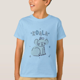 Cute Koala Cartoon Doodle Kids Illustration Tシャツ