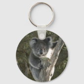 Cute Koala Climbing a Tree キーホルダー (正面)