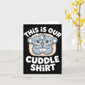 Cute Koala Couple Nest This Is Our Cuddle  カード (黄色い花)
