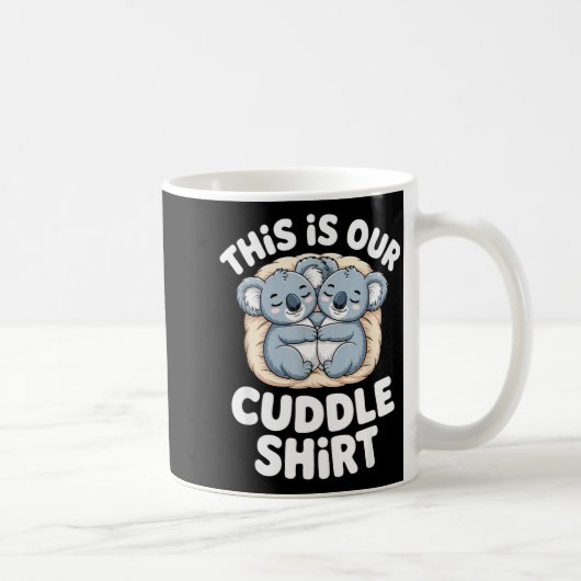 Cute Koala Couple Nest This Is Our Cuddle  コーヒーマグカップ (右)