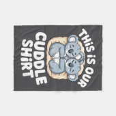 Cute Koala Couple Nest This Is Our Cuddle  フリースブランケット (正面(横))