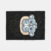 Cute Koala Couple This Is My Cuddle フリースブランケット (正面(横))