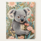 Cute Koala Elegant Pastel Floral プランナー手帳 (裏面)