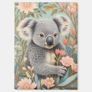 Cute Koala Elegant Pastel Floral マグネット