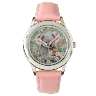 Cute Koala Elegant Pastel Floral 腕時計