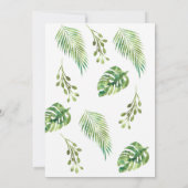 Cute Koala Floral Sage Greenery 2nd Birthday 招待状 (裏面)