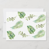 Cute Koala Floral Sage Greenery 2nd Birthday Photo 招待状 (裏面)