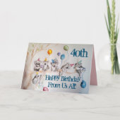 Cute Koala Happy 40th Birthday from Us All Card カード (正面)
