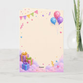 Cute Koala Happy Birthday Card for Kids | Adorable カード (裏面)