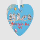 Cute Koala Koalas Merry Christmas Koala-mus Girls オーナメント (正面)