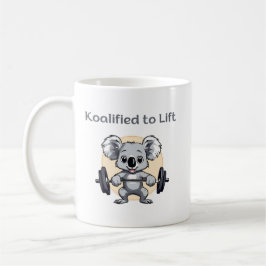 Cute koala lifting weights - koalified to lift コーヒーマグカップ