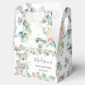 Cute Koala Pink Floral Baby Shower Thank You  フェイバーボックス (オープン)
