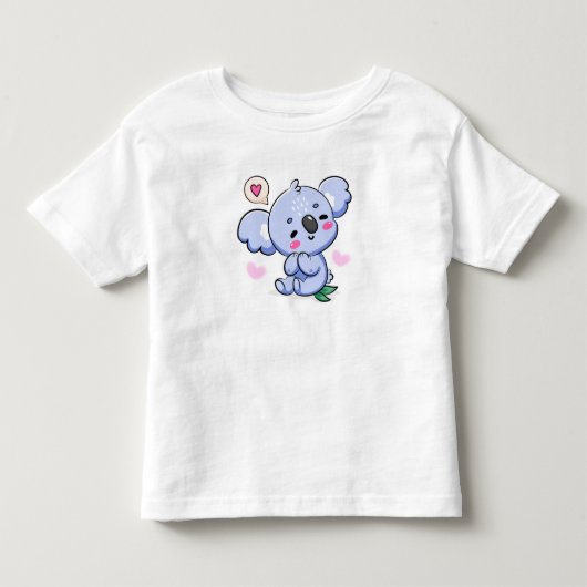 Cute Koala Rainbow Kawaii Tee トドラーTシャツ (正面)