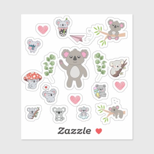 Cute Koala Stickers シール (シート)