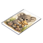 Cute Koala Teddy Notebook – Kawaii Journal ノートブック (左側)