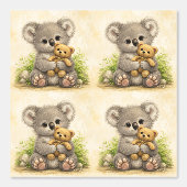 Cute Koala Teddy Pattern Wallpaper Kawaii 壁紙 (正面)