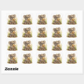 Cute Koala Teddy Sticker – Kawaii Animal Art スクエアシール (シート)