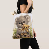 Cute Koala Tote Bag – Kawaii Teddy Animal Gift トートバッグ (クローズアップ)