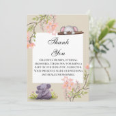 Cute Koala Wedding Thank You Card – Grateful Heart サンキューカード (スタンド正面)