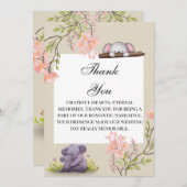 Cute Koala Wedding Thank You Card – Grateful Heart サンキューカード (正面/裏面)