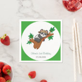Cute Koala Wild Animal Jungle Kids Birthday Party スタンダードカクテルナプキン (インサイチュ)