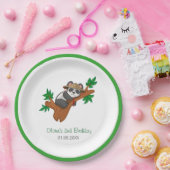 Cute Koala Wild Animal Jungle Kids Birthday Party ペーパープレート (パーティー)