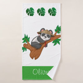 Cute Koala Wild Animal Jungle Kids Custom Name バスタオル