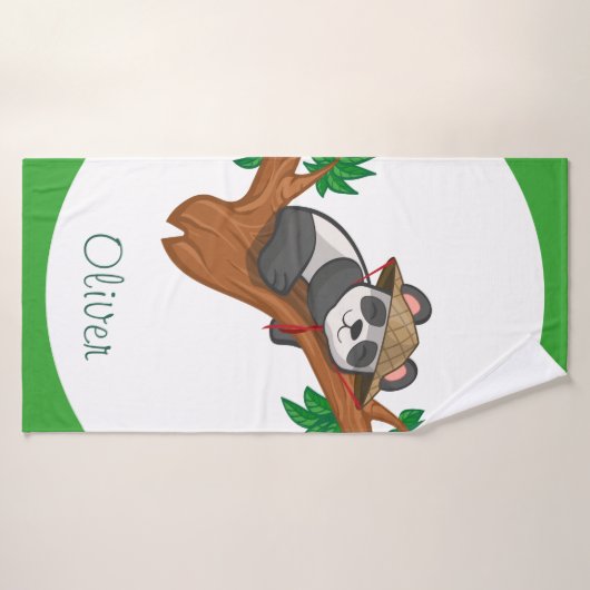 Cute Koala Wild Animal Jungle Kids Custom Name バスタオル (バスタオル)