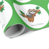 Cute Koala Wild Animal Kids Happy Birthday Custom ラッピングペーパー (ロールコーナー)