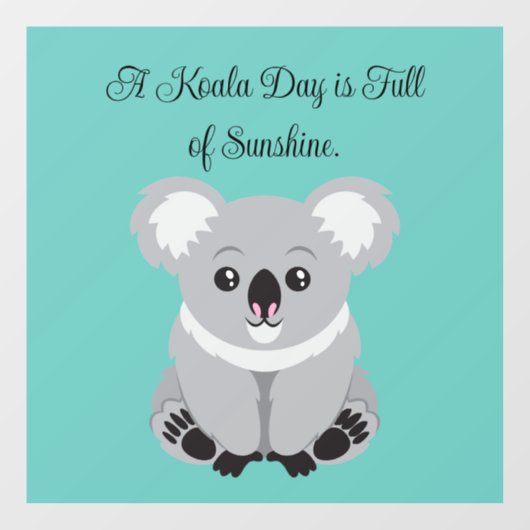 Cute Koala Window Cling ウィンドウサイン (シート)