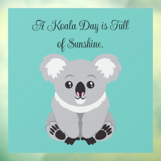 Cute Koala Window Cling ウィンドウサイン (シート3)