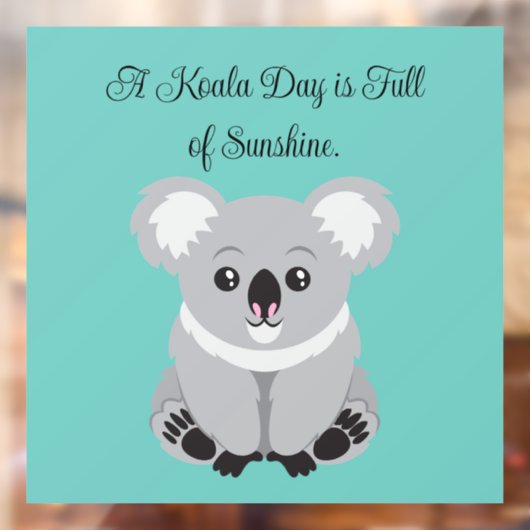 Cute Koala Window Cling ウィンドウサイン (シート2)