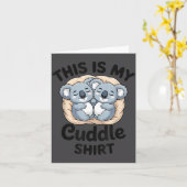 Cute Koalas Snuggle Animal Lover This Is My Cuddle カード (黄色い花)