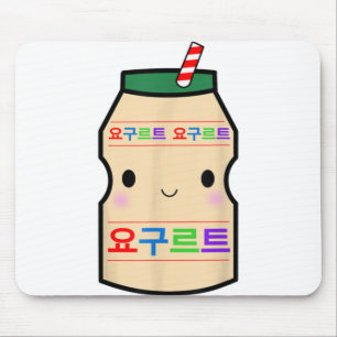 Cute Korean Yogurt Drink Shirt Kpop Korean Drama L マウスパッド
