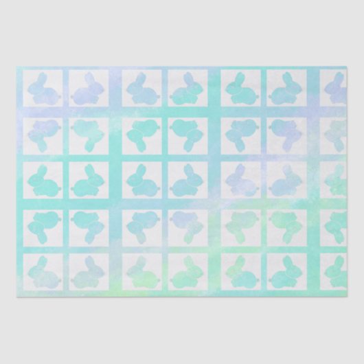 Cute Kraft Paper Easter Bunny Rabbits 薄葉紙 (正面)