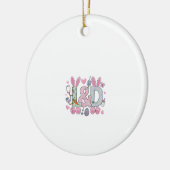 Cute L&D Labor and Delivery Nurse Easter Bunny Egg セラミックオーナメント (左)