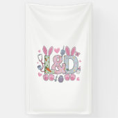 Cute L&D Labor and Delivery Nurse Easter Bunny Egg 横断幕 (縦)