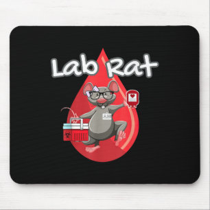 Cute Lab Rat Blood Bank Medical Technologist Scen マウスパッド