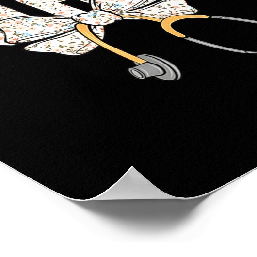 Cute Labor And Delivery Nurse Stethoscope Coquette ポスター (角)