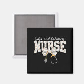Cute Labor And Delivery Nurse Stethoscope Coquette マグネット (正面/裏面)