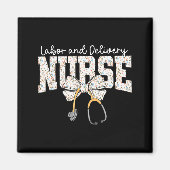 Cute Labor And Delivery Nurse Stethoscope Coquette マグネット (正面)