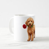 ‏Cute Labradoodle Dog コーヒーマグカップ (正面左)