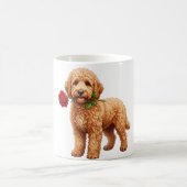 ‏Cute Labradoodle Dog コーヒーマグカップ (中央)