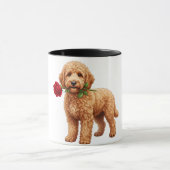 ‏Cute Labradoodle Dog マグカップ (中央)